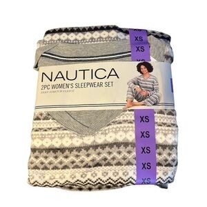 3/25$ (Mix)Nautica Silky Fleece Pajamas Set (2pc) xs